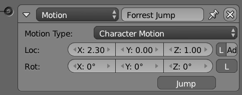 Motion actuator - Character Motion
