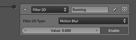 Filter 2D actuator - Motion Blur