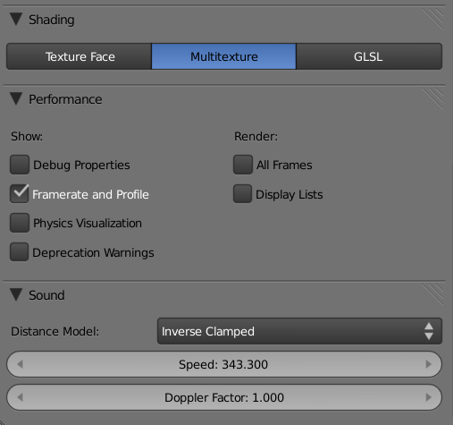 Performance options in the Render Properties Editor